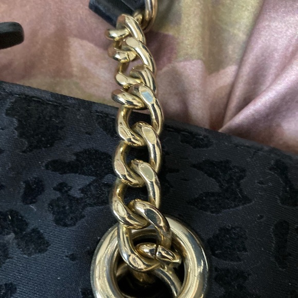 Calvin Klein black velvet animal spotted purse - Picture 5 of 12